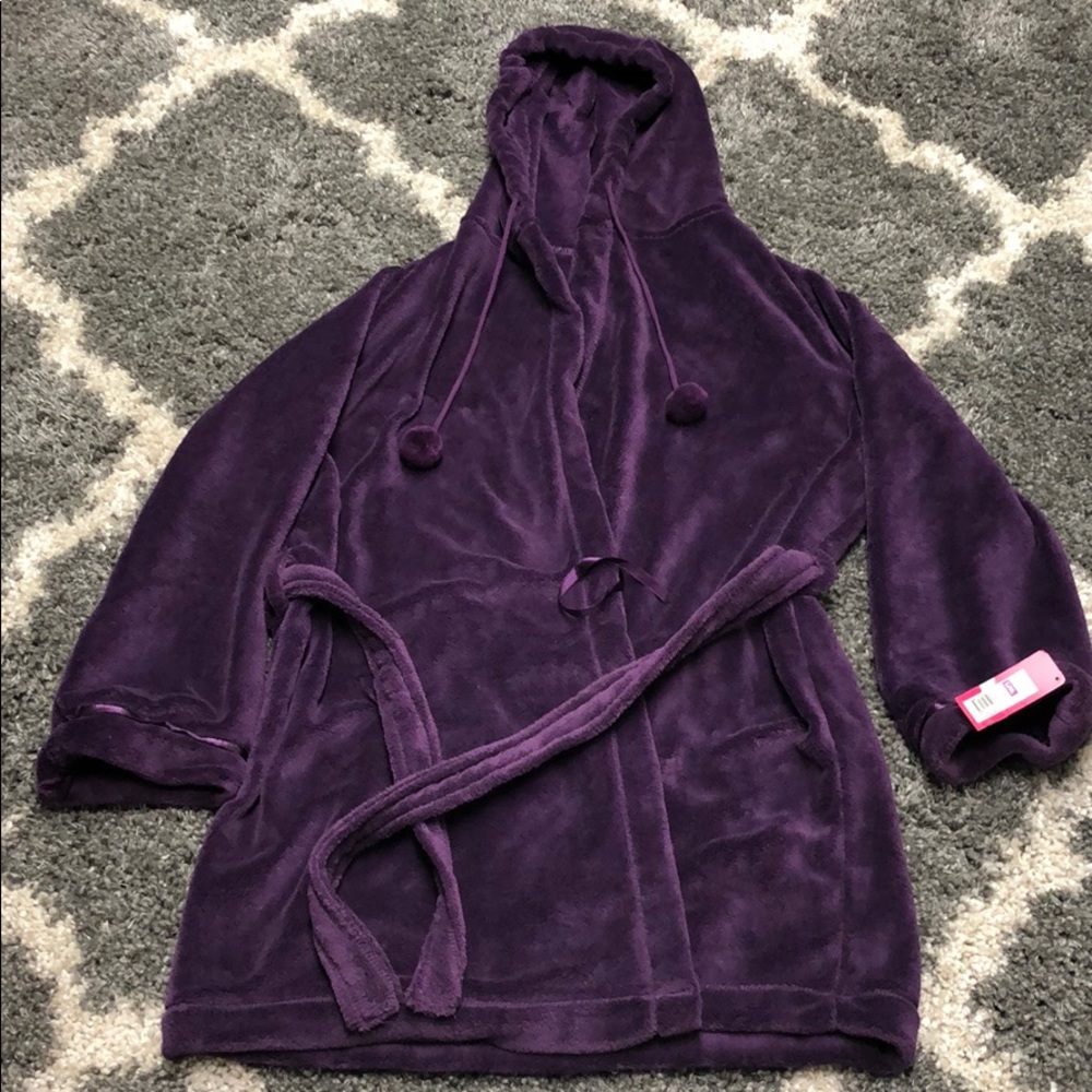 Purple plush robe